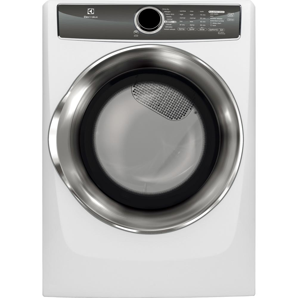 Electrolux 8.0 cu. ft. Electric Dryer with Steam in White, ENERGY STAR by Electrolux