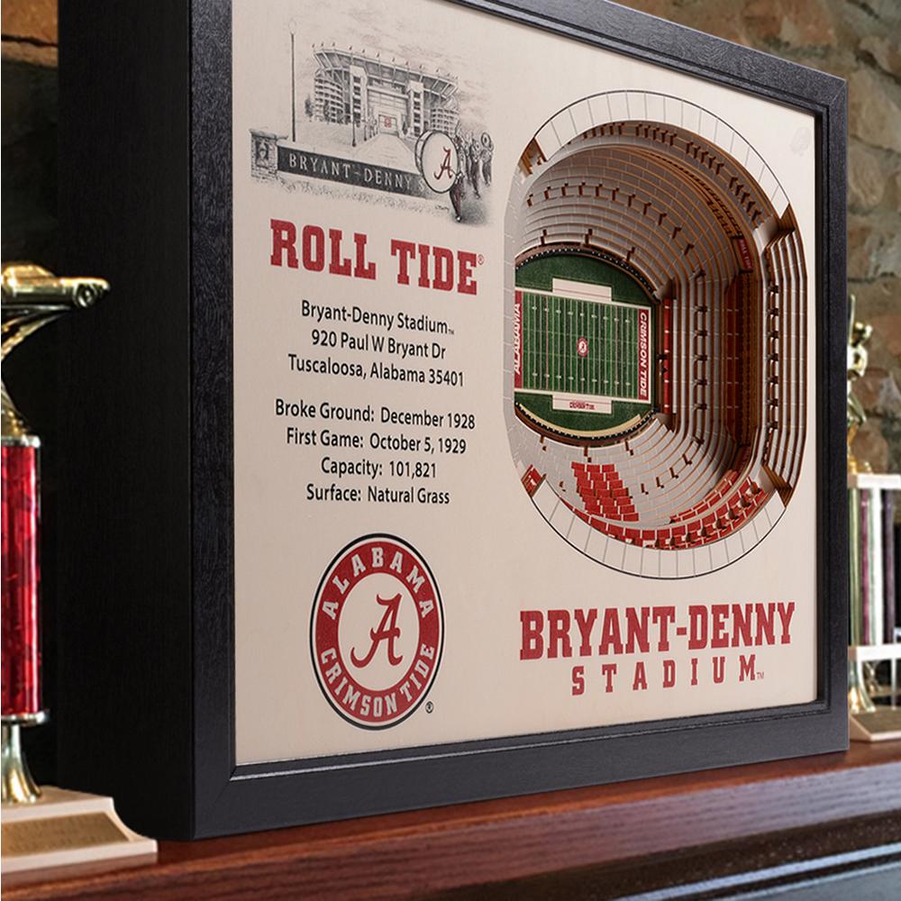 NCAA Alabama Crimson Tide 12 x 19 In This House Wood Sign