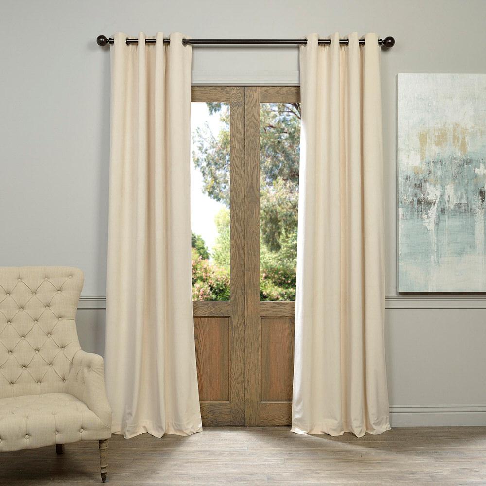 Exclusive Fabrics & Furnishings Blackout Signature Ivory Grommet