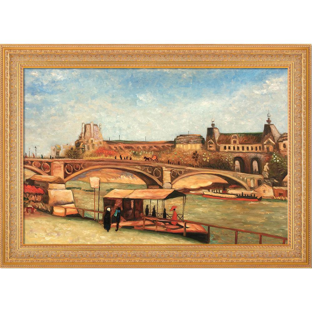 LA PASTICHE The Pont Du Carrousel and the Louvre, 1886 with Sovereignby Vincent Van Gogh Framed30.5 in. x 42.5 in., Multi-Colored was $1246.0 now $598.06 (52.0% off)