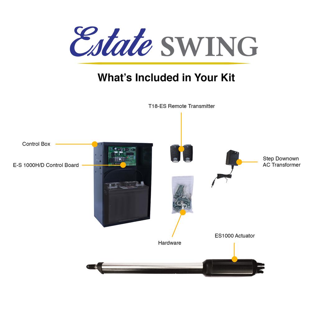 Estate Swing Single Swing Automatic Gate Opener KitES 1000H/PI The