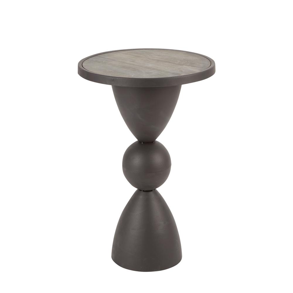 Sylvia Metal Gray Iron Round Side Table