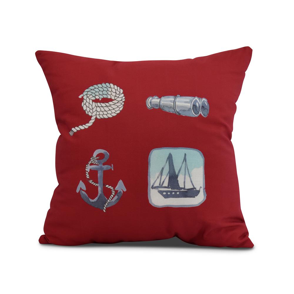 Nautical Yellow Geometric 18 In X 18 In Throw Pillow Pg1234ye2