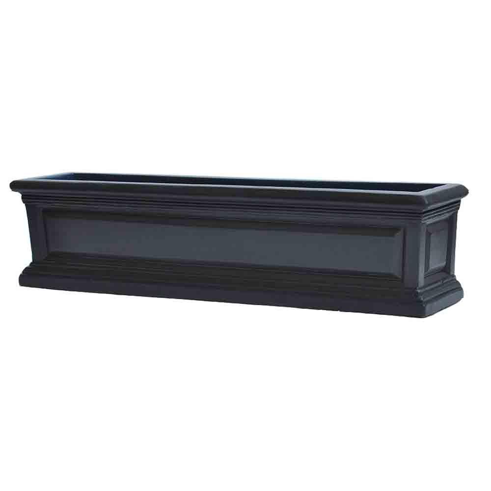 MPG 30 in. L Gray Composite Panel Window Box with BracketsPC7226DG