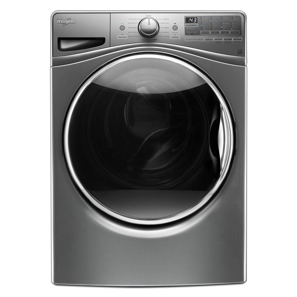 Whirlpool 4 2 Cu Ft High Efficiency Stackable Chrome Shadow Front Whirlpool 4 2 Cu Ft High Efficiency Stackable Chrome Shadow Front Load Washing Machine