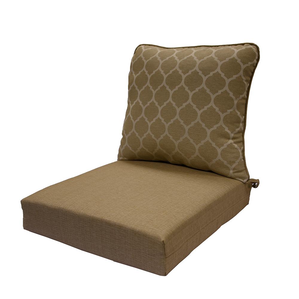Toffee Trellis Deep Seating Outdoor Lounge Chair Cushion ...
