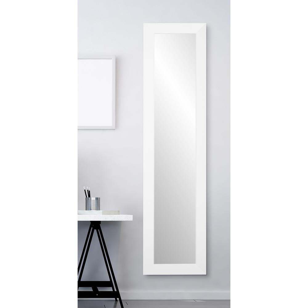 Brandtworks Modern Matte White Full Length Framed Mirror Brandtworks Modern Matte White Full Length Framed Mirror
