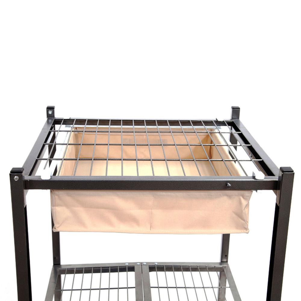 Origami Khaki Square Organization Drawer Insert For Rack