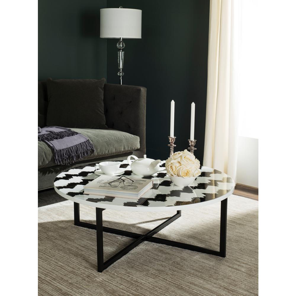 Safavieh Cheyenne Black White Coffee Table Trb1001b The Home Depot Safavieh Cheyenne Black White Coffee Table