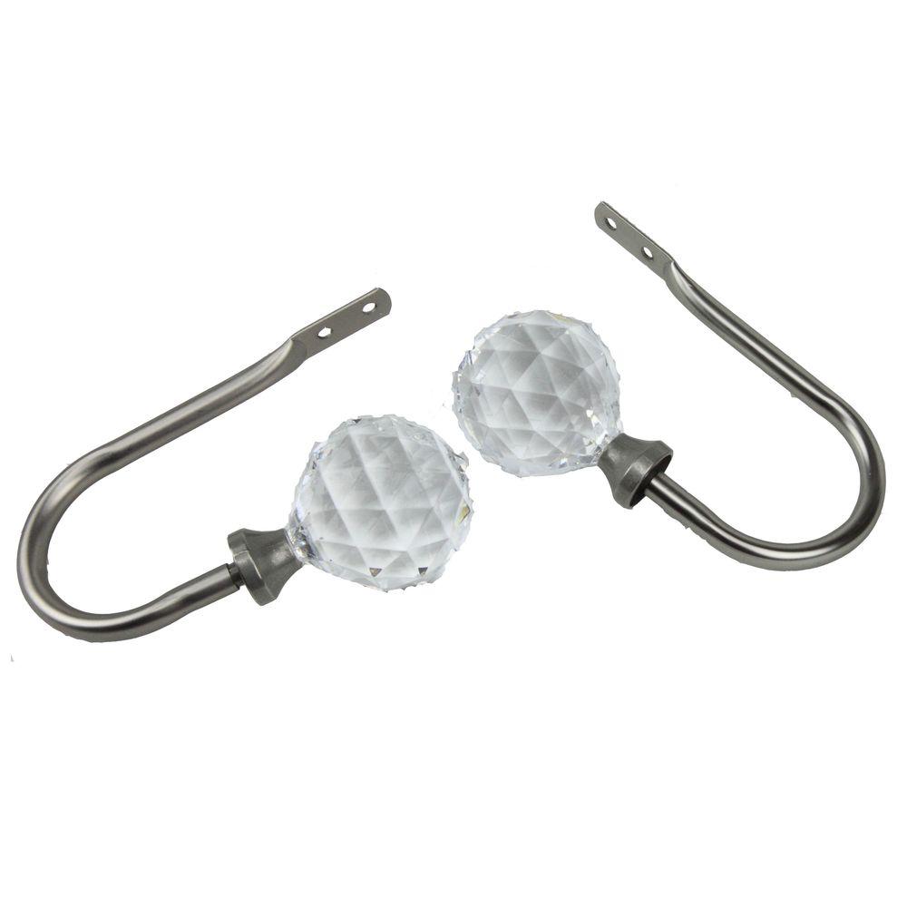 Satin Nickel Curtain Holdbacks Tie Backs Curtain Hardware