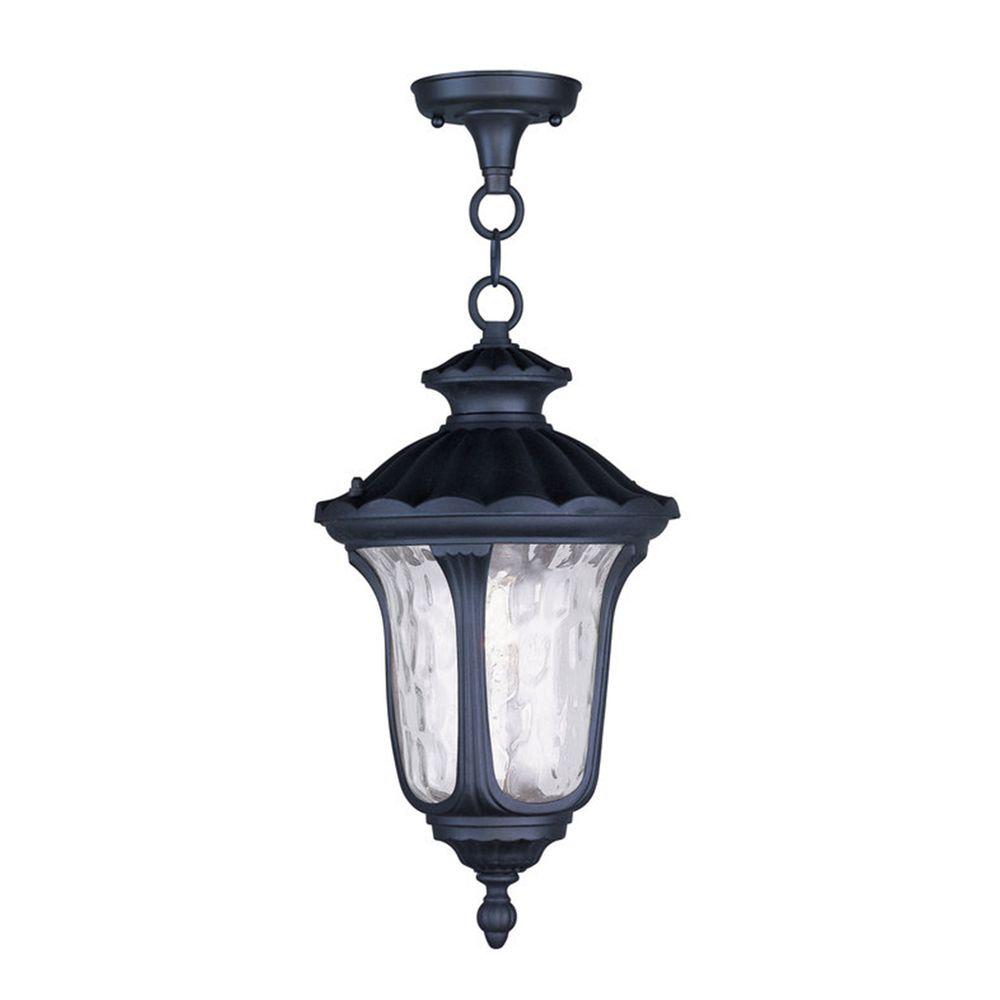 Illumine 1Light Outdoor Hanging White Deep Bowl Pendant with Wire GuardCLI95 The Home Depot