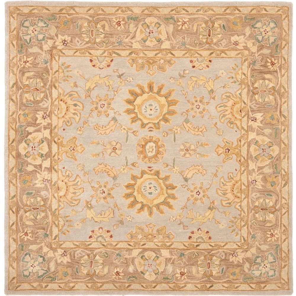 Safavieh Anatolia Teal/Brown 6 ft. x 6 ft. Square Area RugAN557A6SQ