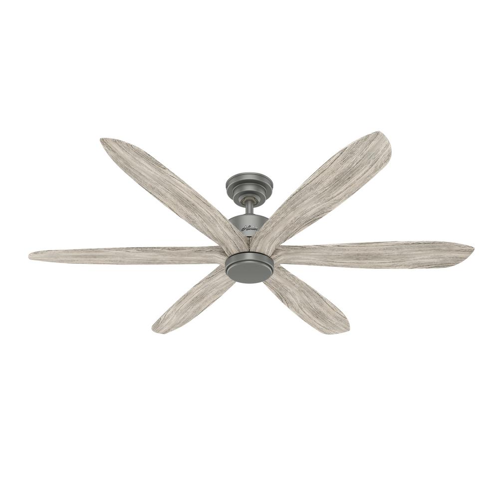 Hunter Rhinebeck 58 in. Indoor Matte Silver Ceiling Fan with Wall