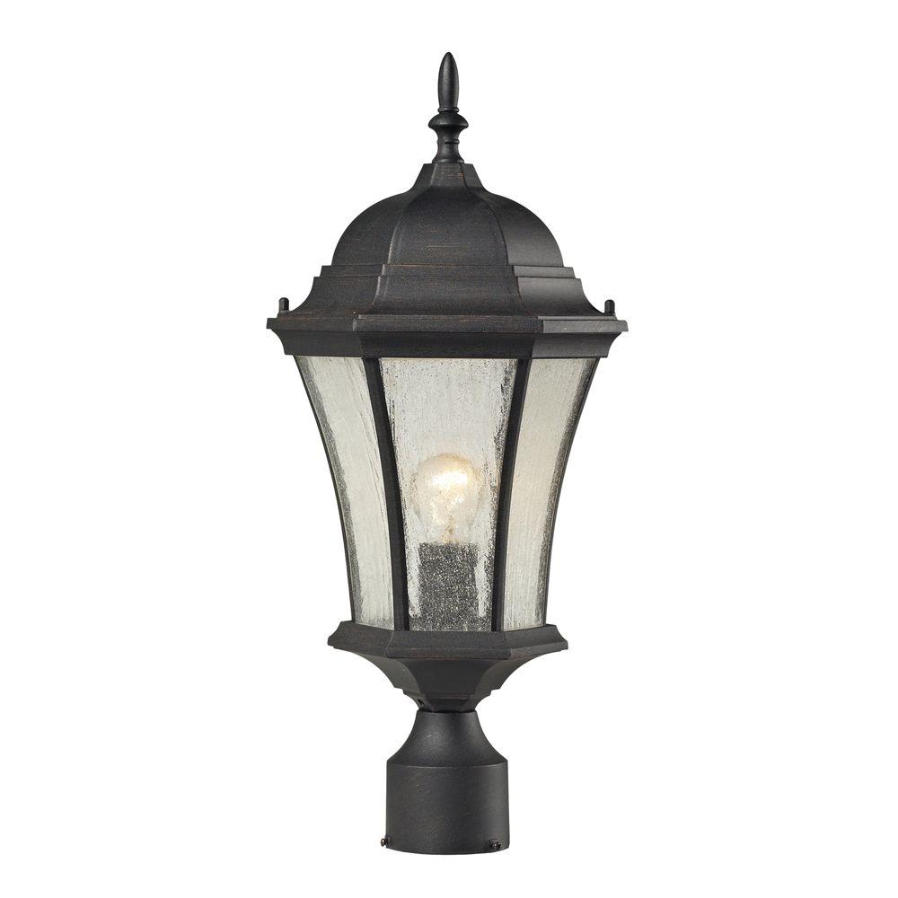 An Lighting Wellington Park 1 Light Outdoor Weathered Charcoal Post An Lighting Wellington Park 1 Light Outdoor Weathered Charcoal Post