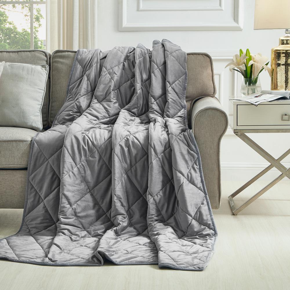 Cool Grey Weighted Blanket 12 lbs. 48 