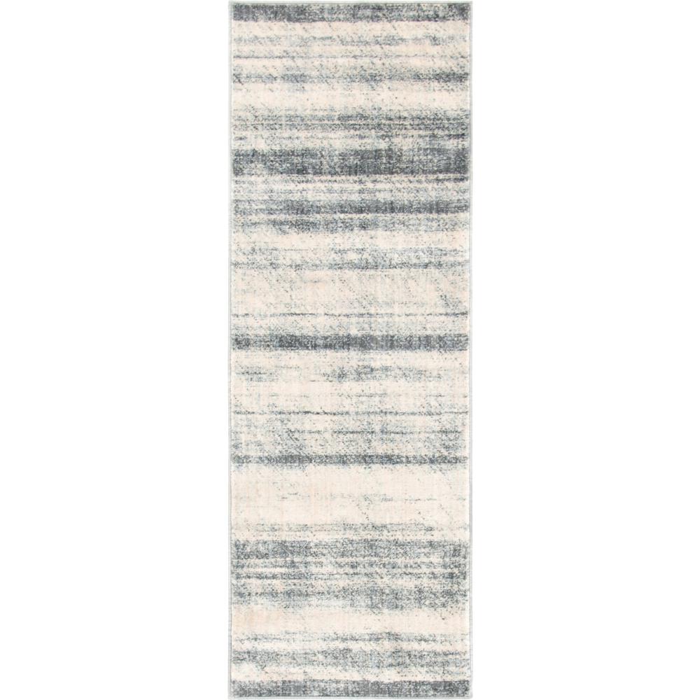 Unique Loom Helios Mykonos Gray 2 Ft X 6 Runner