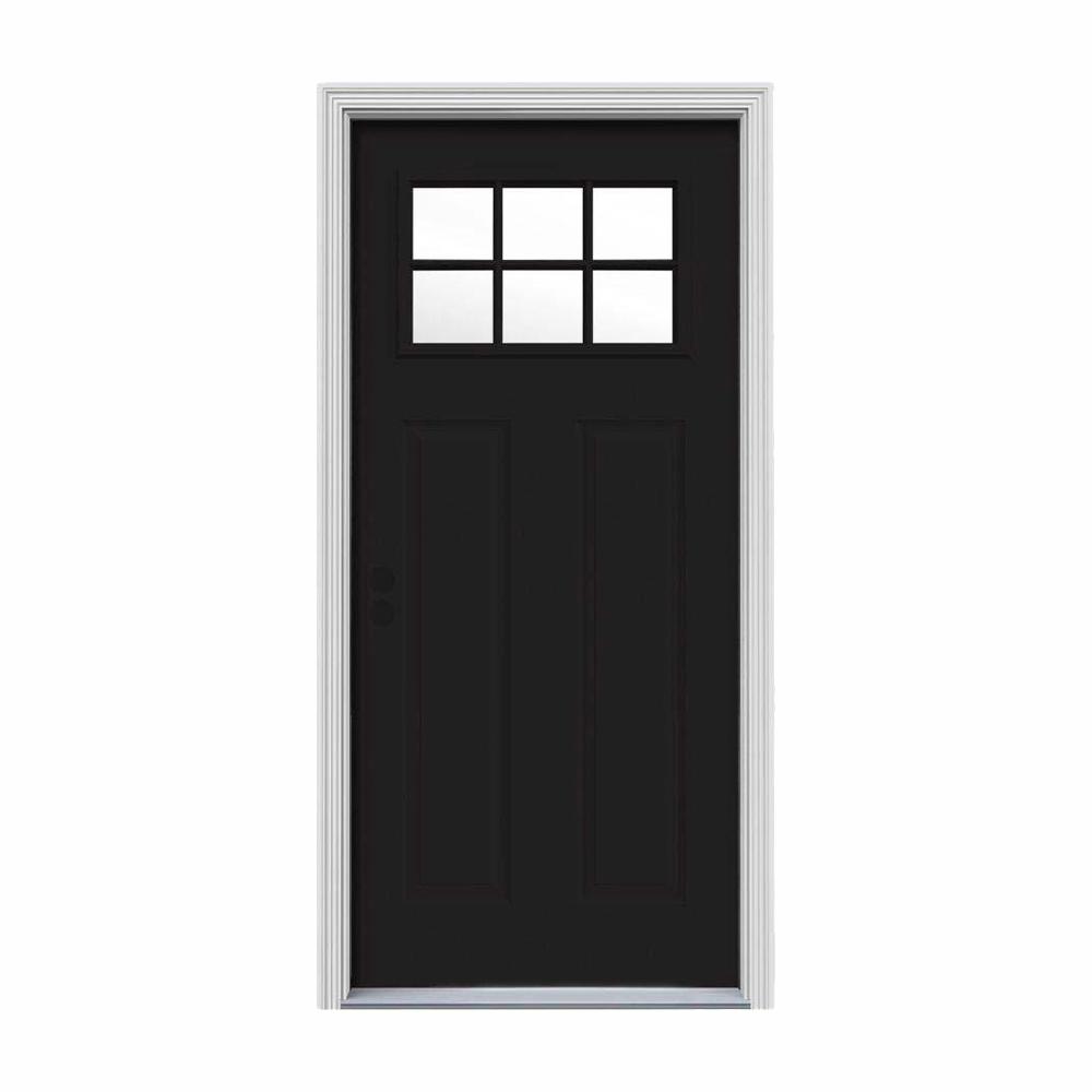 32 X 80 Black Front Doors Exterior Doors The Home Depot