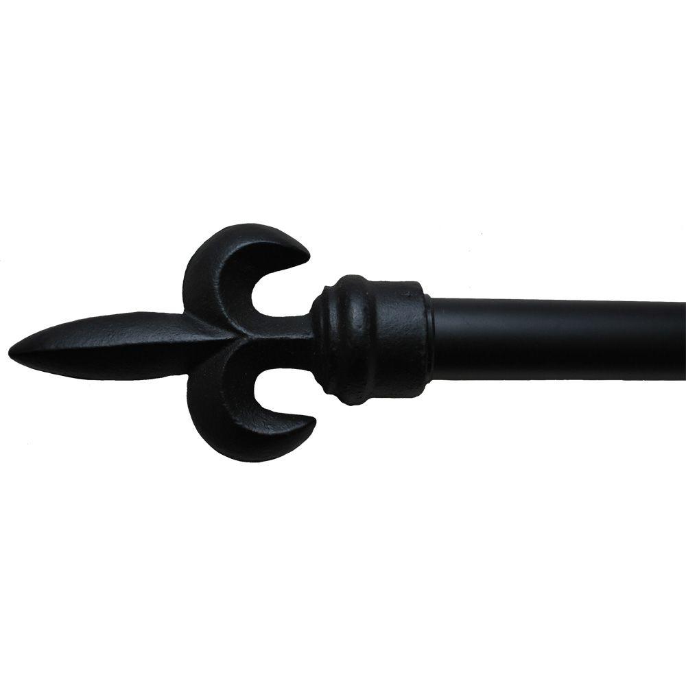 The Artifactory 80 In 160 In Matte Black Fleur De Lis Metal