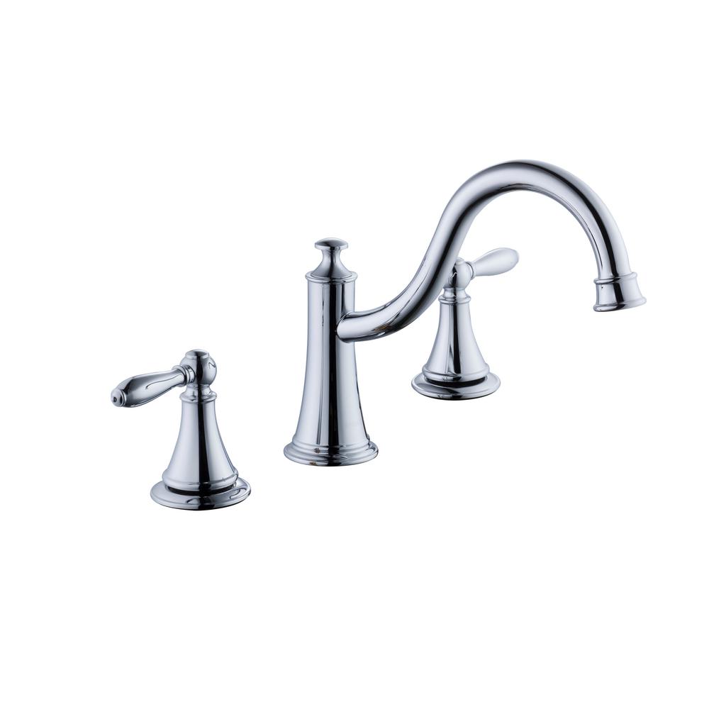 Glacier Bay Varina 2 Handle Deck Mount Roman Tub Faucet In Chrome