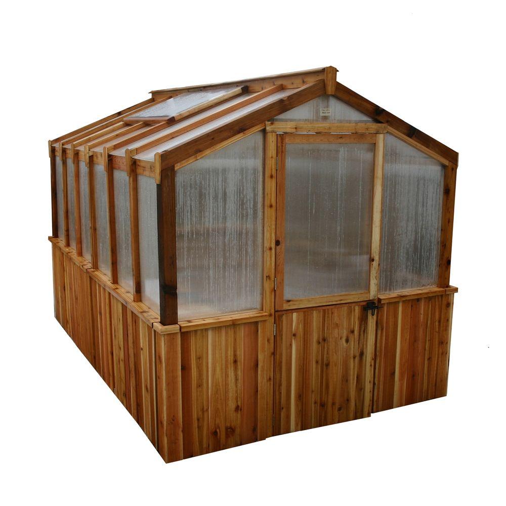 Outdoor Living Today Cedar 8 ft. x 12 ft. Greenhouse KitGH812 The Home Depot