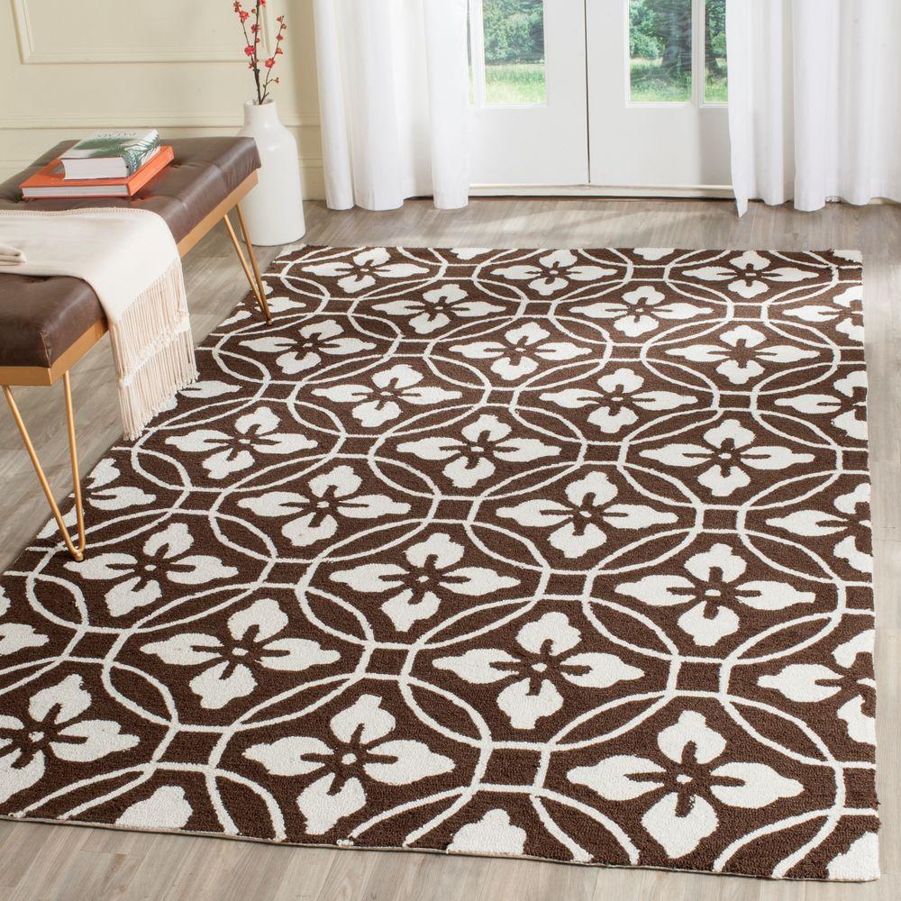 Foss Hobnail Chocolate 6 ft. x 8 ft. Indoor/Outdoor Area Rug
