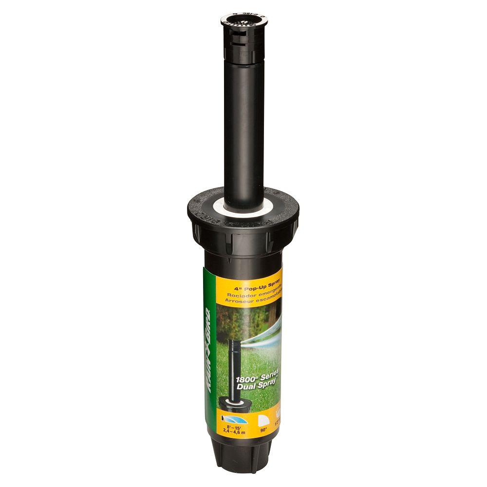 Rain Bird Sprinkler Heads Systems The Home Depot 1804 Dual Spray Quarter Pattern 4 In Pop Up Head