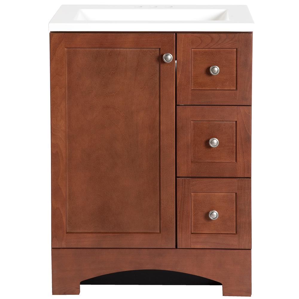 Glacier Bay Lancaster 24 in. W x 19 in. D Bathroom Vanity in Amber with