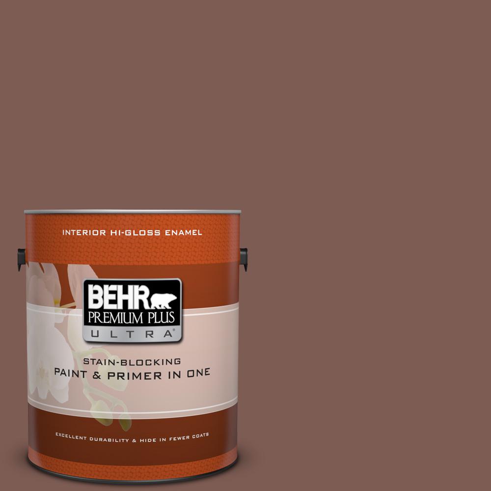 BEHR Premium Plus Ultra 1gal. YLW2 Spanish Lace SemiGloss Enamel