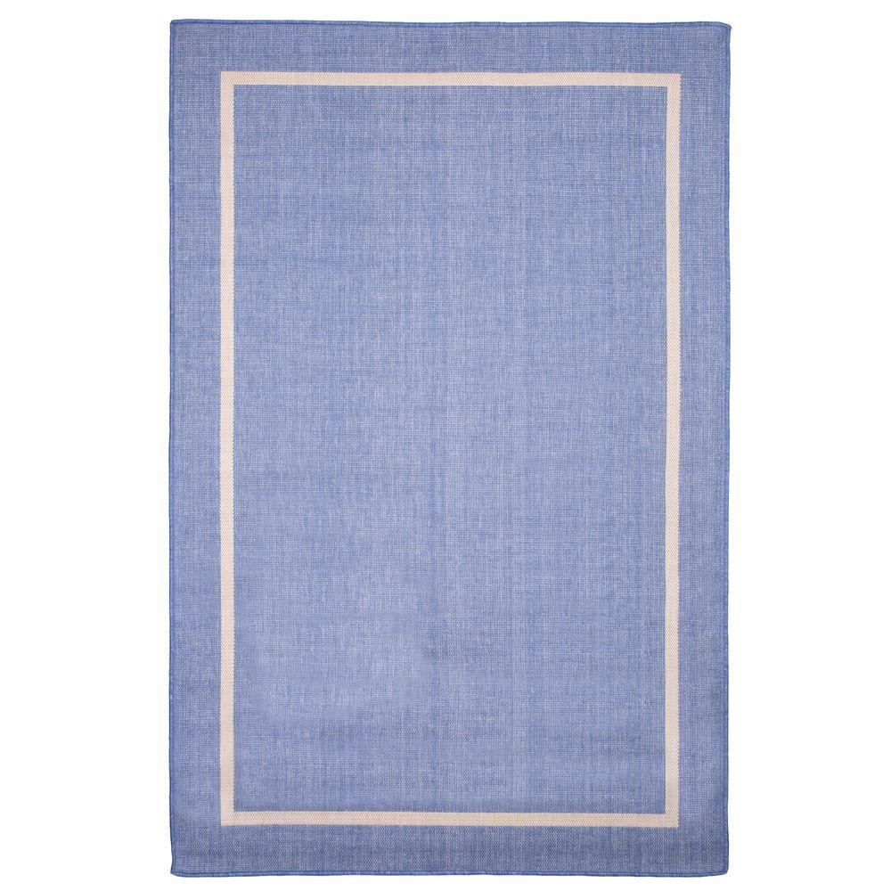 Border Blue 5 ft. x 7 ft. 7 in. Indoor/Outdoor Area Rug624328B The