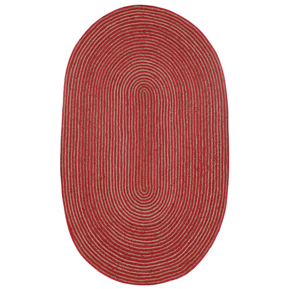 nuLOOM Aleen Braided Cotton/Jute Multi 5 ft. x 8 ft. Oval Area RugMGNM05A508O The Home Depot