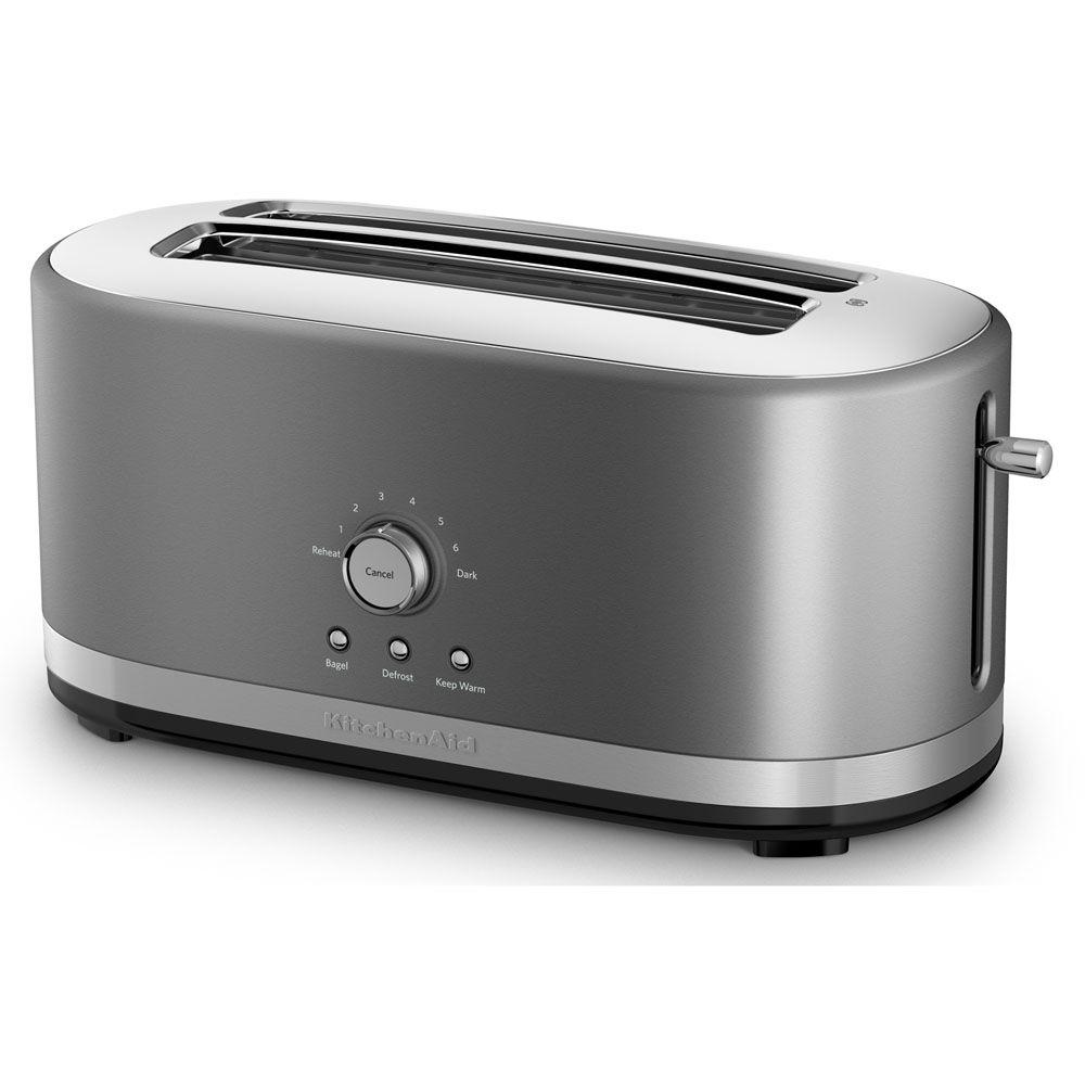 KitchenAid 4Slice Contour Silver Toaster KMT4116CU The Home Depot