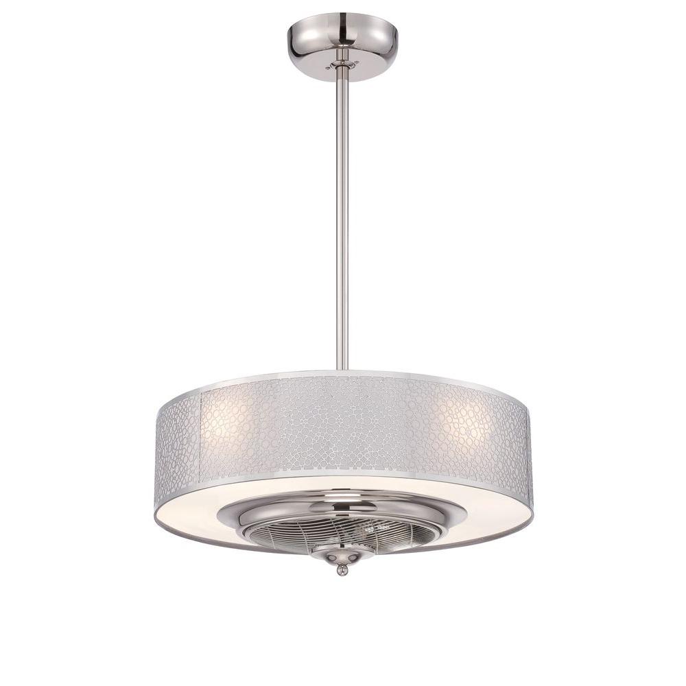 World Imports Cozette Collection 24 inch Indoor Satin Nickel Ceiling Fan with... by World Imports