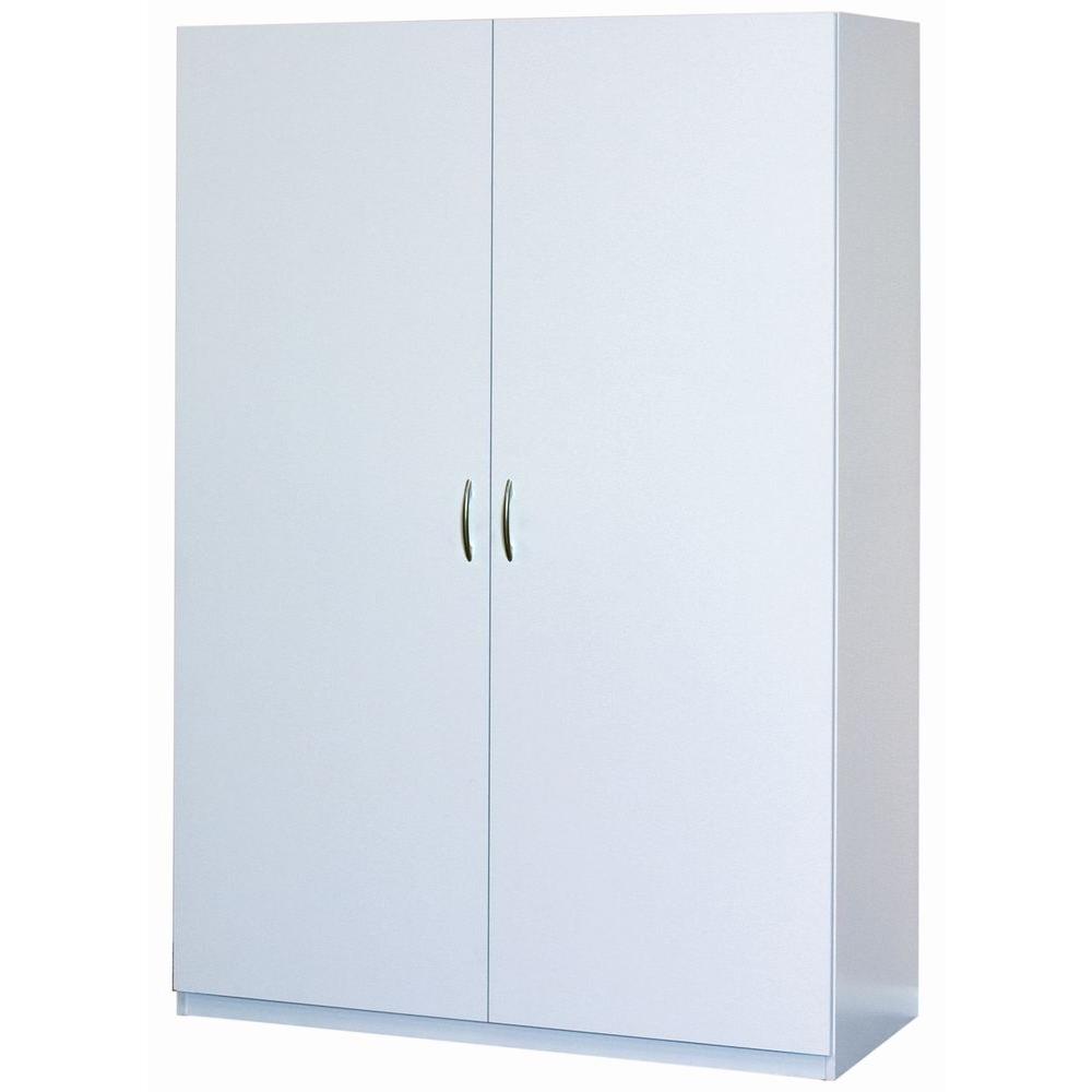 71.75 in. h x 48 in. w x 20.5 in. d multi-purpose wardrobe freestanding  cabinet in white