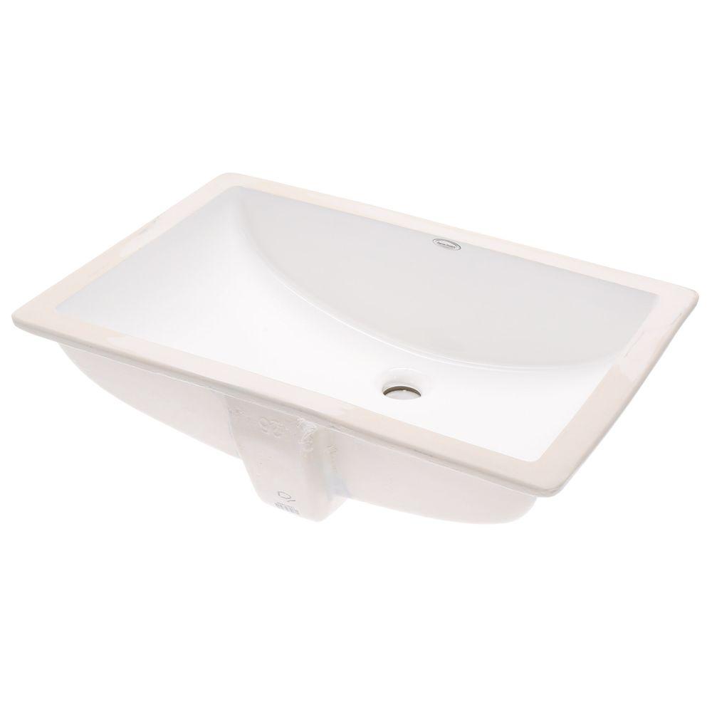 small rectangular undermount bathroom sink