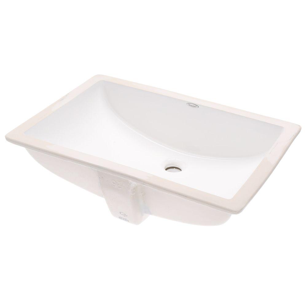American Standard Studio Carre Square Undercounter Bathroom Sink with