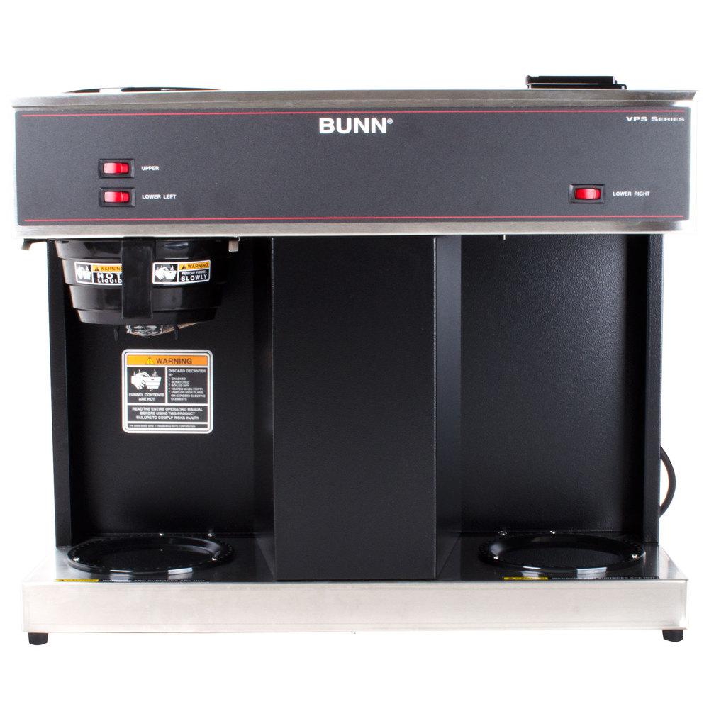 Bunn 12 Cup Pourover Commercial Coffee Brewer With 3 Warmers Vps 12 Cup Pourover Commercial Coffee Brewer With 3 Warmers