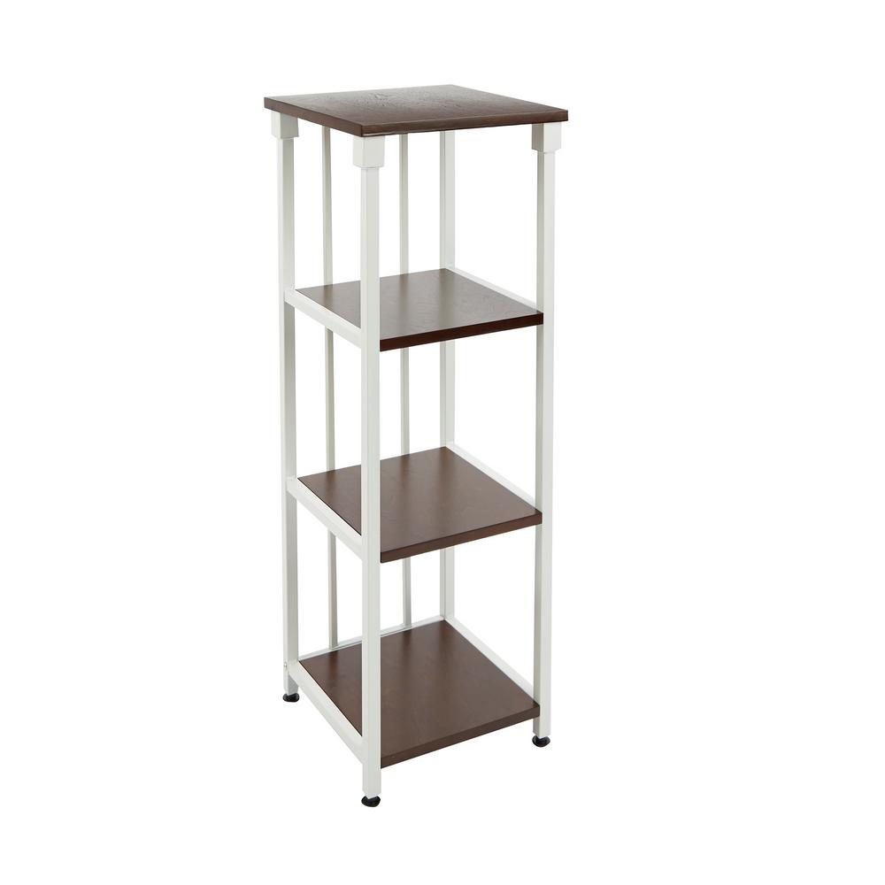 Silverwood Mixed Material Bathroom 12 In W 4 Tier Etagere In