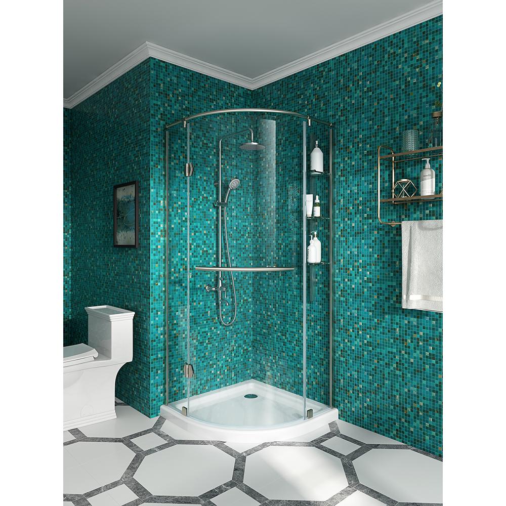 Glacier Bay Glamour 34 in. x 73.90 in. SemiFrameless Pivot Shower Door
