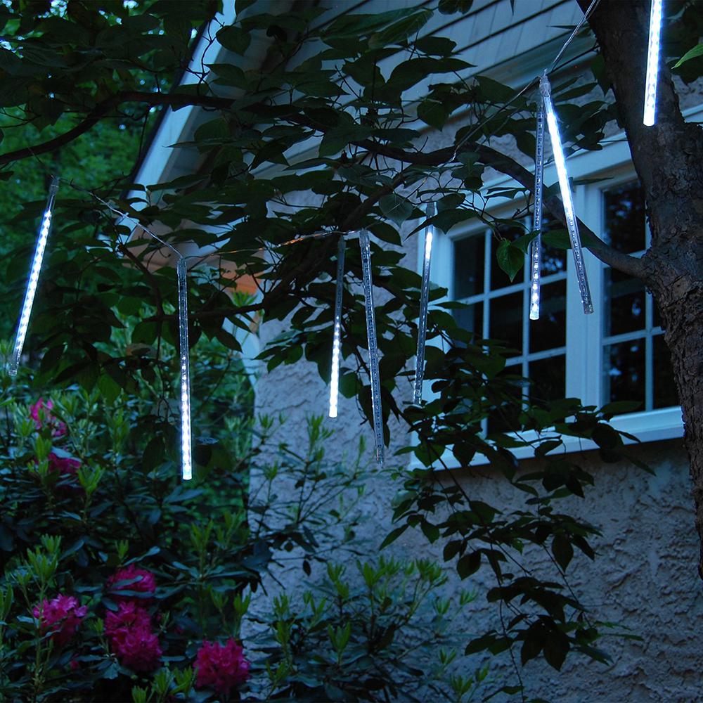 Lumabase Meteor Rain Lights 8 S 39601 The Home Depot Lumabase Meteor Rain Lights 8 S
