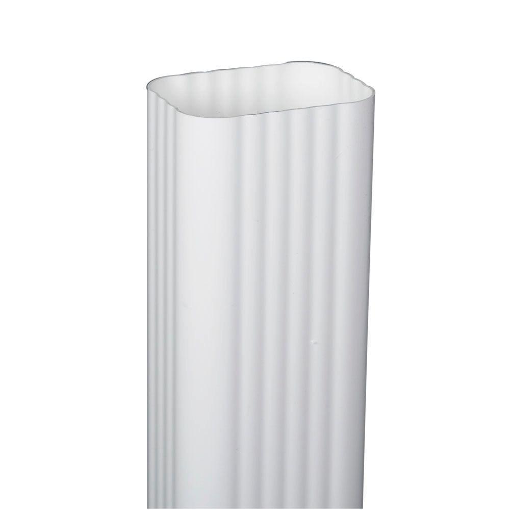 Amerimax Home Products 3 in. x 4 in. White Vinyl DownspoutM0793 The