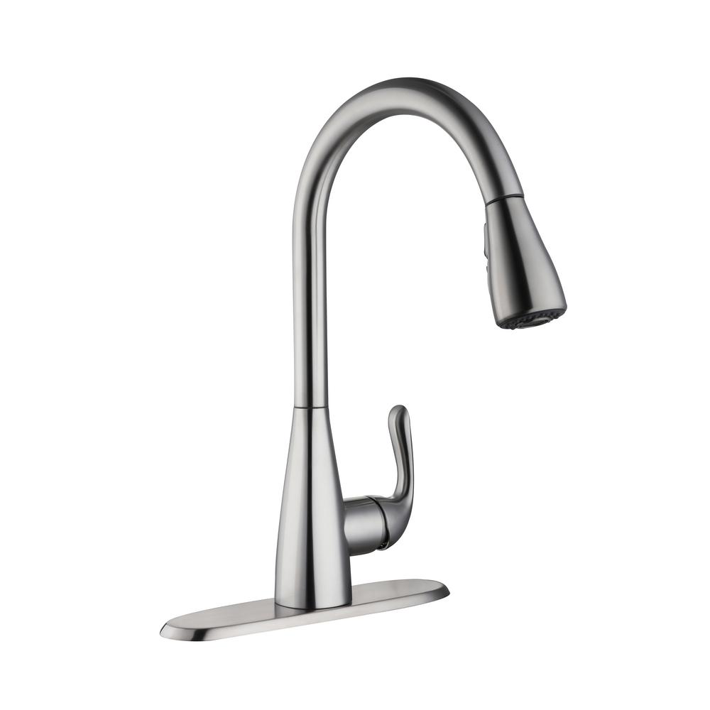 Glacier Bay Carla SingleHandle PullDown Sprayer Kitchen Faucet in