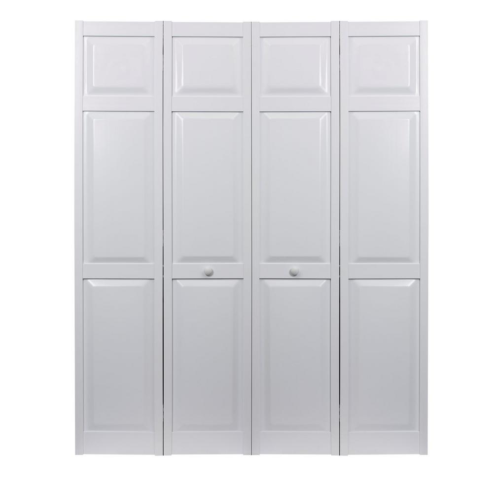 Pinecroft 64 In X 80 In Seabrooke 6 Panel Raised Panel White
