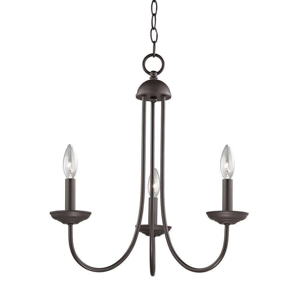 Titan Lighting Williamsport 3-Light Oil-Rubbed Bronze Chandelier-TN ...