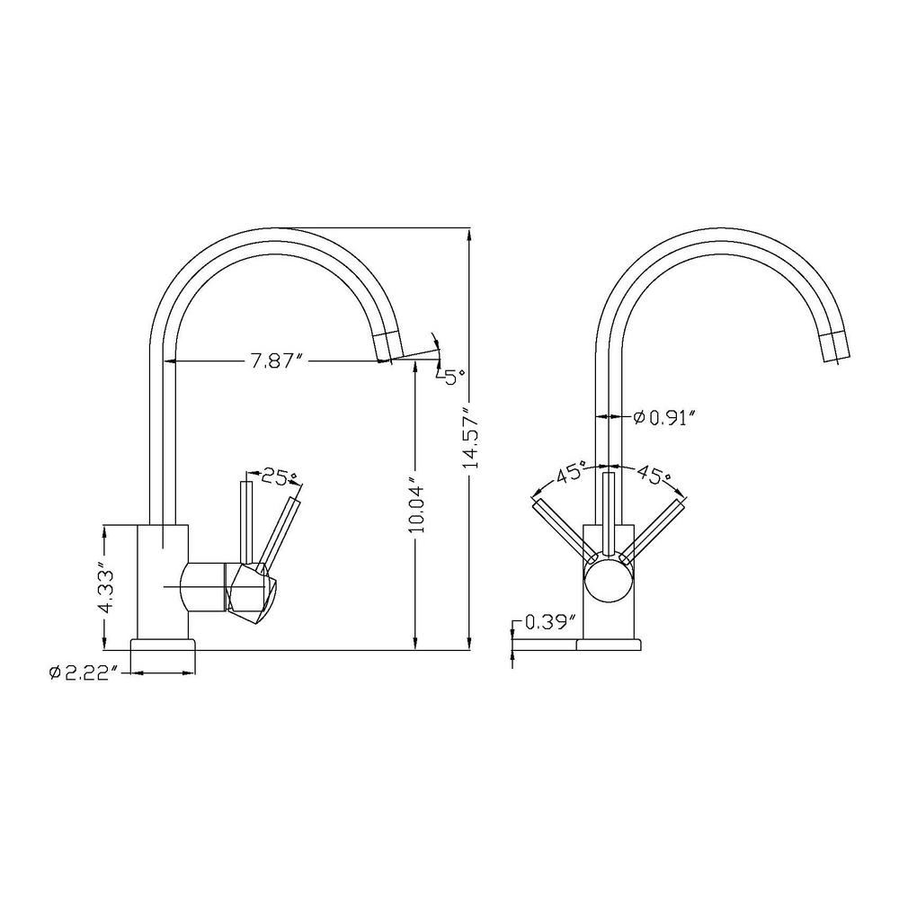 Ipt Sink Company Drop In Stainless Steel 33 In 4 Hole Single Bowl Kitchen Sink With Gooseneck Kitchen Faucet