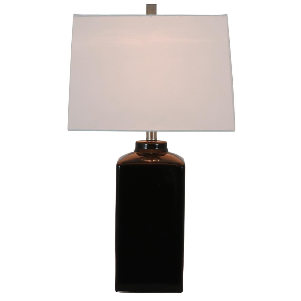 black ceramic table lamp