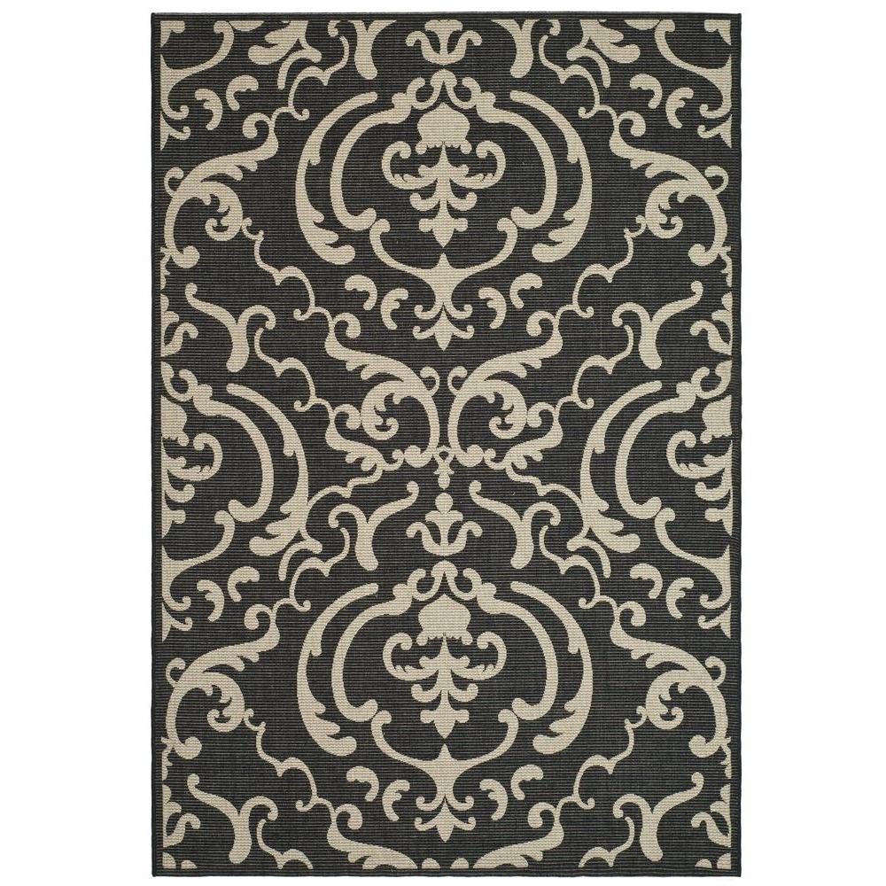 Safavieh Courtyard Black/Sand 8 ft. x 11 ft. Indoor/Outdoor Area RugCY266339088 The Home Depot