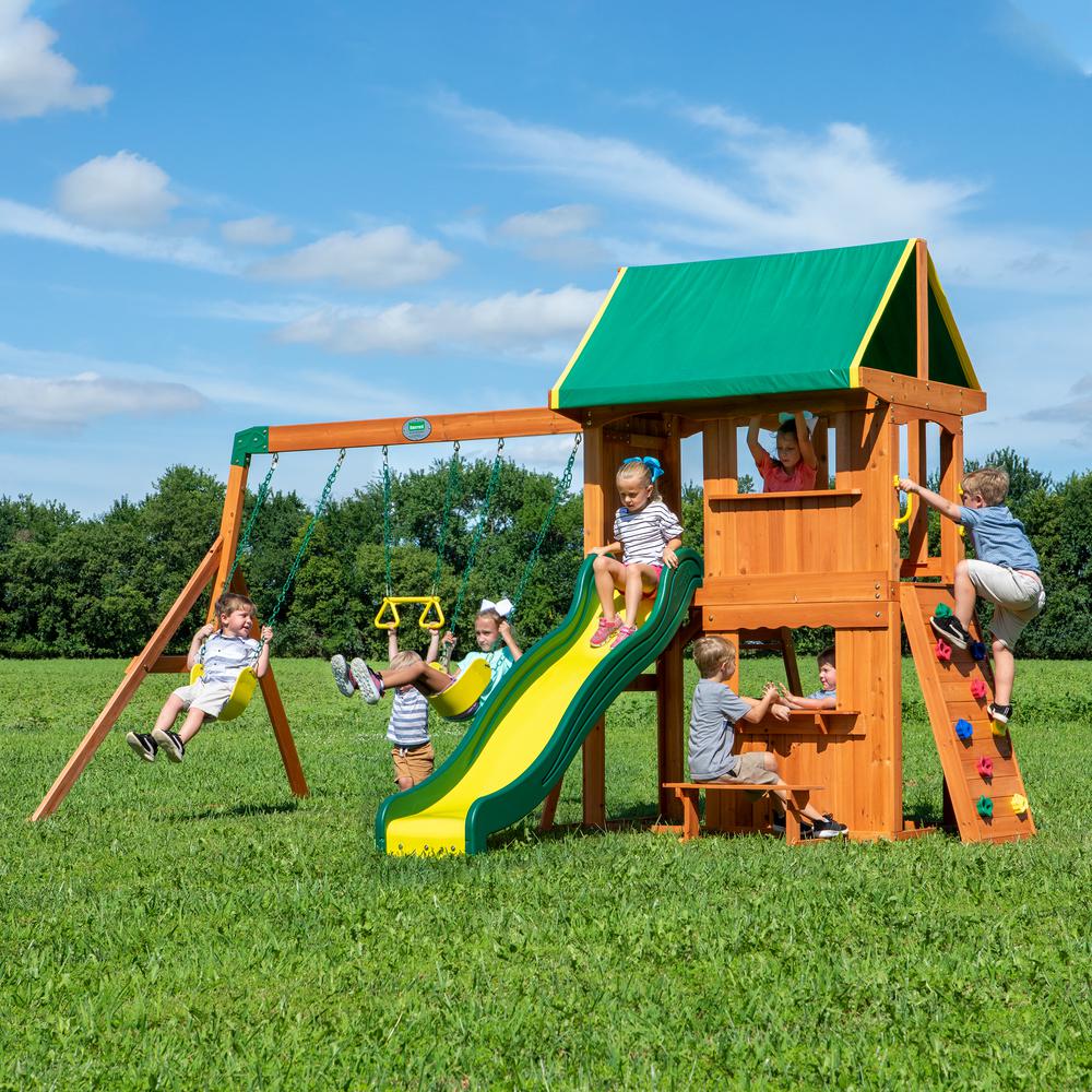 backyard discovery monticello cedar swing set