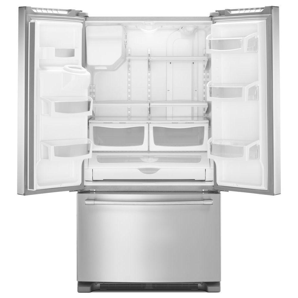 Maytag 25 Cu Ft French Door Refrigerator In Fingerprint Resistant Stainless Steel Mfi2570fez The Home Depot