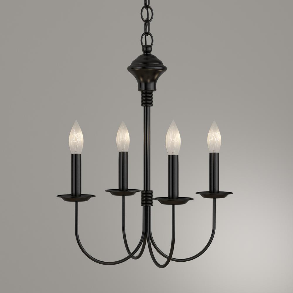 Bel Air Lighting Cabernet Collection 4 Light Black Chandelier 9014 Bel Air Lighting Cabernet Collection 4
