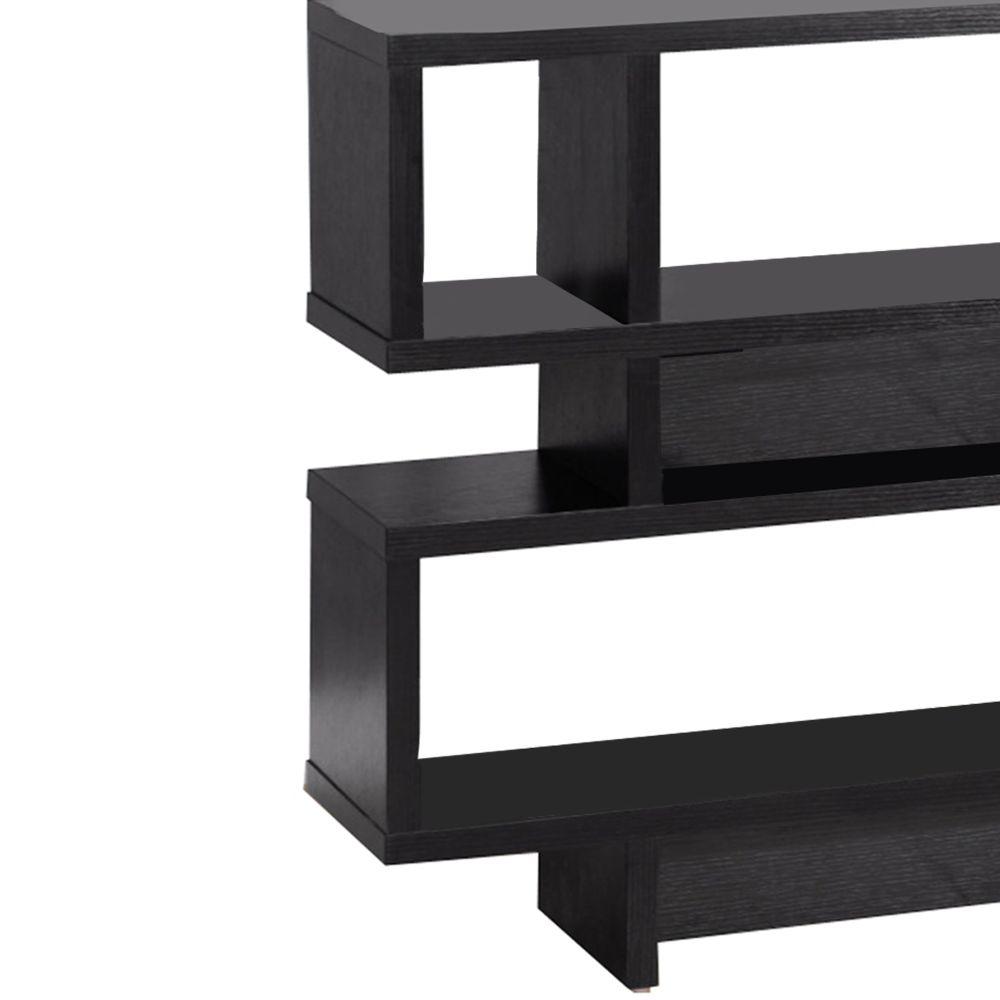 Benjara Contemporary Style Black Sofa Console Display Cabinet